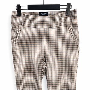 🧵SUZY SHIER Light Academia Preppy Gingham Pull On Trousers Old Money Style Sz L